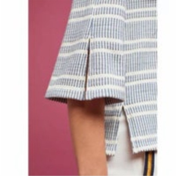 New Anthropologie Postmark Textured Mustard Yellow Pullover Top Cotton Small - Picture 4 of 9